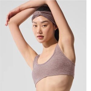 ALO Yoga Heathered Pink Center Stage Bra NWT Size Small